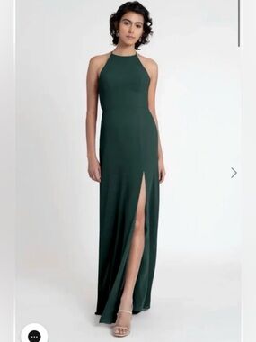 NWT- JENNY YOO HALTER DRESS EMERALD (KAIA)